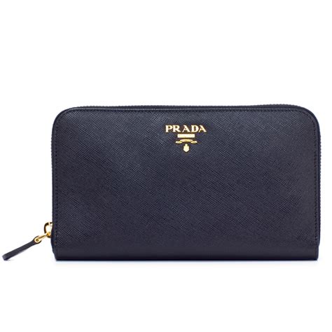 prada women's saffiano zip-around wallet black fake|Prada saffiano bag real.